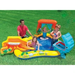 Aire De Jeux Jurassic Gonflable Intex -ATMOSPHERA || Intex || Demeyere Soldes aire de jeux dinosaure gonflable intex 4