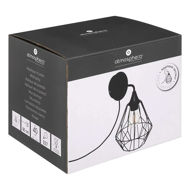 Applique En Métal Noir Flave Atmosphera 5 Applique En Métal Noir Flave Atmosphera – Image 3