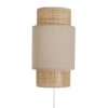 Applique Incurvée Rotin Et Tissu Beige Ostaria -ATMOSPHERA || Intex || Demeyere Soldes applique incurvee rotin et tissu beige ostaria