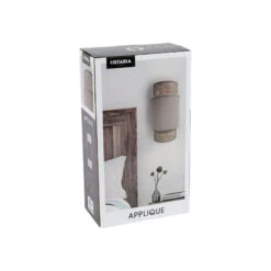 Applique Incurvée Rotin Et Tissu Beige Ostaria -ATMOSPHERA || Intex || Demeyere Soldes applique incurvee rotin et tissu beige ostaria 3