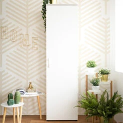 Armoire 1 Porte 6 Niveaux Blanc -ATMOSPHERA || Intex || Demeyere Soldes armoire 1 porte 6 niveaux andy blanc 4
