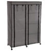 Armoire De Rangement 4 étagères Et 1 Penderie Gris En Tissu -ATMOSPHERA || Intex || Demeyere Soldes armoire de rangement 4 etageres et 1 penderie gris en tissu
