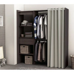 Demeyere Armoire/Placard Extensible SEATTLE Avec Rideau Chêne Vulcano 12 Demeyere Armoire/Placard Extensible SEATTLE Avec Rideau Chêne Vulcano -ATMOSPHERA || Intex || Demeyere Soldes armoire placard extensible seattle avec rideau chene vulcano 3