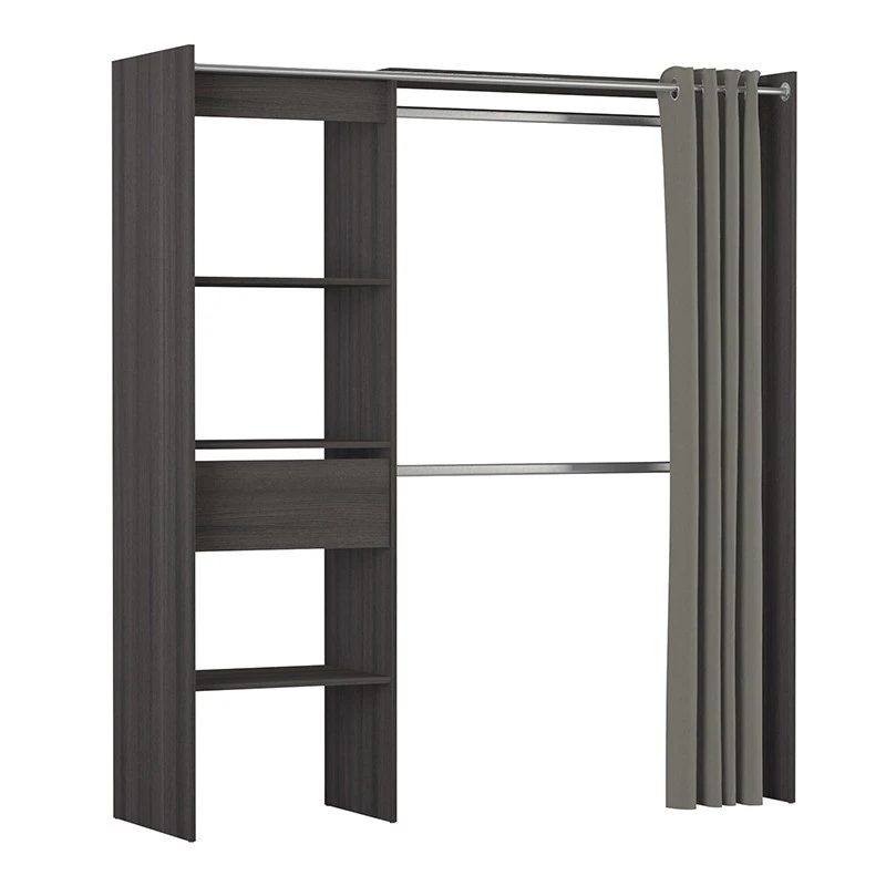 Demeyere Armoire/Placard Extensible SEATTLE Avec Rideau Chêne Vulcano 3 Demeyere Armoire/Placard Extensible SEATTLE Avec Rideau Chêne Vulcano