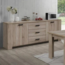 Bahut 3 Tiroirs 2 Portes Olivier -ATMOSPHERA || Intex || Demeyere Soldes bahut 3 tiroirs 2 portes olivier 4