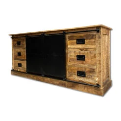 Bahut 6 Tiroirs Manguier Et Métal Barn -ATMOSPHERA || Intex || Demeyere Soldes bahut 6 tiroirs manguier et metal barn 2