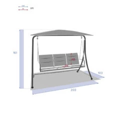 Balancelle 3 Places Ardoise Lako Hespéride -ATMOSPHERA || Intex || Demeyere Soldes balancelle 3 places ardoise lako hesperide 5