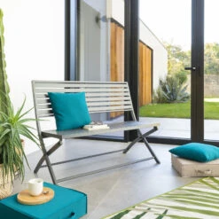 Banc Pliant Olbia Noir Graphite Hespéride -ATMOSPHERA || Intex || Demeyere Soldes banc pliant olbia noir graphite hesperide 3