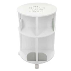 Bibliothèque Ronde Petite Histoire Enfant Roulettes Gris Atmosphera -ATMOSPHERA || Intex || Demeyere Soldes bibliotheque ronde petite histoire enfant roulettes gris atmosphera 4