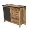 Buffet 1 Porte 4 Tiroirs Bois De Manguier Et Métal -ATMOSPHERA || Intex || Demeyere Soldes buffet 1 porte 4 tiroirs bois de manguier et metal