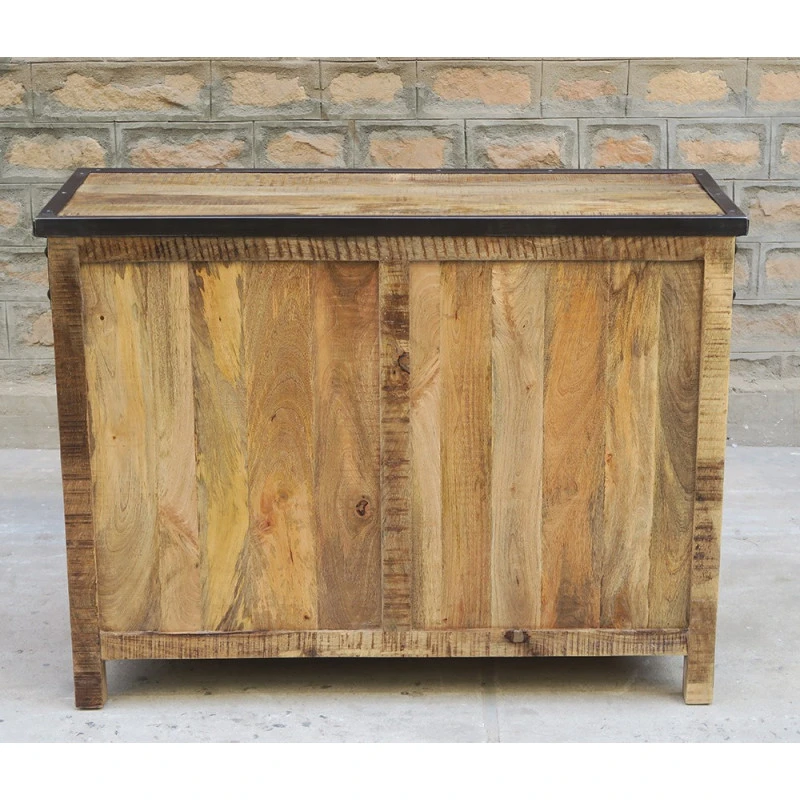 Buffet 1 Porte 4 Tiroirs Bois De Manguier Et Métal 7 Buffet 1 Porte 4 Tiroirs Bois De Manguier Et Métal – Image 5