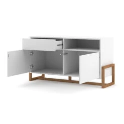 Buffet 1 Tiroir 2 Portes Oslo Blanc -ATMOSPHERA || Intex || Demeyere Soldes buffet 1 tiroir 2 portes oslo blanc 2