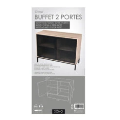 Buffet 2 Portes Grillage Soho -ATMOSPHERA || Intex || Demeyere Soldes buffet 2 portes grillage soho 3