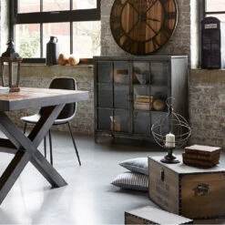 Buffet Broc 2 Portes Métal Noir Atmosphera -ATMOSPHERA || Intex || Demeyere Soldes buffet broc 2 portes metal noir atmosphera 2