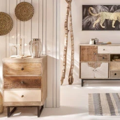 Buffet En Bois De Manguier Koval Nuances Unies Atmosphera -ATMOSPHERA || Intex || Demeyere Soldes buffet en bois manguier koval nuances unies atmosphera 2