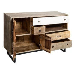 Buffet En Bois De Manguier Koval Nuances Unies Atmosphera -ATMOSPHERA || Intex || Demeyere Soldes buffet en bois manguier koval nuances unies atmosphera 4
