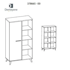 Demeyere Buffet Haut Bruce 1porte 4 Niches -ATMOSPHERA || Intex || Demeyere Soldes buffet haut bruce 1porte 5 niches 4