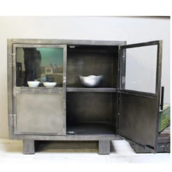 Buffet Métal Noir Jodhpur 2 Portes -ATMOSPHERA || Intex || Demeyere Soldes buffet metal jodhpur portes 2