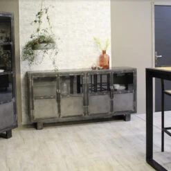 Buffet Métal Noir Jodhpur 4 Portes 9 Buffet Métal Noir Jodhpur 4 Portes -ATMOSPHERA || Intex || Demeyere Soldes buffet metal jodhpur portes inditime 3