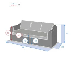 Canapé 3 Places Moorea Hespéride Terre Ombre -ATMOSPHERA || Intex || Demeyere Soldes canape 3 places moorea hesperide terre ombre 2