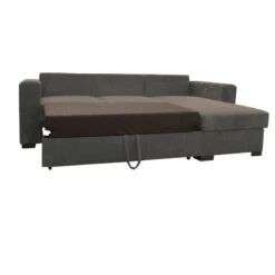 Canapé D'angle Joe Gauche Ou Droite Gris Convertible Lit -ATMOSPHERA || Intex || Demeyere Soldes canape d angle joe gauche ou droite gris convertible lit 2