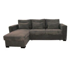 Canapé D'angle Joe Gauche Ou Droite Gris Convertible Lit -ATMOSPHERA || Intex || Demeyere Soldes canape d angle joe gauche ou droite gris convertible lit 4