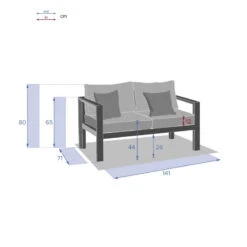 Canapé Extérieur 2 Places Evasion Tonka Hespéride -ATMOSPHERA || Intex || Demeyere Soldes canape exterieur 2 places evasion tonka hesperide 3