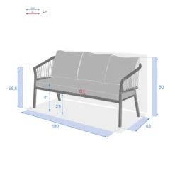 Canapé Extérieur 3 Places Oriengo Brique Hespéride 10 Canapé Extérieur 3 Places Oriengo Brique Hespéride -ATMOSPHERA || Intex || Demeyere Soldes canape exterieur 3 places oriengo brique hesperide 3