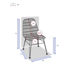 Chaise Extérieure Lambada Sésame & Graphite Hespéride -ATMOSPHERA || Intex || Demeyere Soldes chaise exterieure lambada sesame graphite hesperide 3
