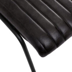 Chaise Noir Dario En Cuir Atmosphera -ATMOSPHERA || Intex || Demeyere Soldes chaise noir dario en cuir atmosphera 3
