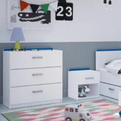 Demeyere Chevet 1 Tiroir Reverso Rose Ou Bleu -ATMOSPHERA || Intex || Demeyere Soldes chevet 1 tiroir reverso rose ou bleu 3