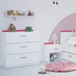 Demeyere Chevet 1 Tiroir Reverso Rose Ou Bleu -ATMOSPHERA || Intex || Demeyere Soldes chevet 1 tiroir reverso rose ou bleu 4