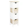 Chiffonnier 4 Tiroirs Chic Naturel Et Blanc -ATMOSPHERA || Intex || Demeyere Soldes chiffonnier 4 tiroirs chic naturel et blanc