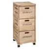 Chiffonnier Bois 3 Cagettes Sur Roulettes 5Five -ATMOSPHERA || Intex || Demeyere Soldes chiffonnier bois 3 cagettes sur roulettes 5five