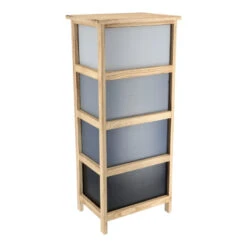 Chiffonnier Grand Modèle 4 Tiroirs Dégradé Gris -ATMOSPHERA || Intex || Demeyere Soldes chiffonnier grand modele 4 tiroirs degrade gris 1 2