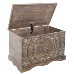 Coffre Chambre Shirel En Bois Blanchi Atmosphera -ATMOSPHERA || Intex || Demeyere Soldes coffre chambre shirel en bois blanchi atmosphera 2