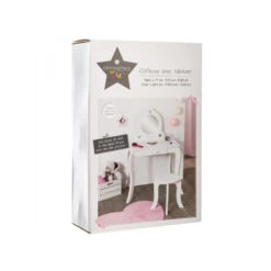 Coiffeuse Avec Tabouret Enfant Blanc Atmosphera -ATMOSPHERA || Intex || Demeyere Soldes coiffeuse avec tabouret pour enfant blanche 5