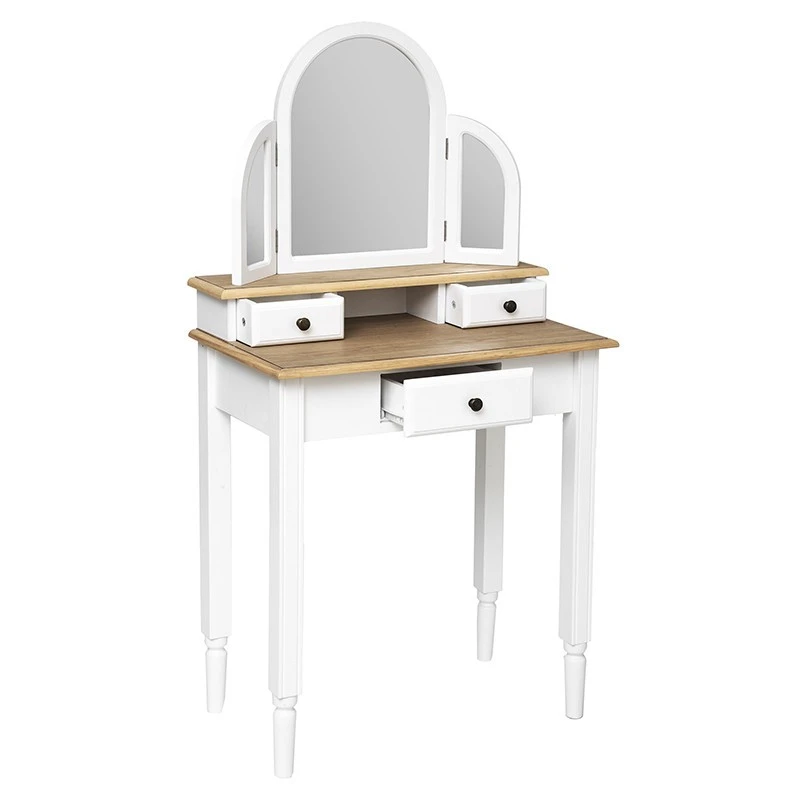 Coiffeuse Blanche 3 Tiroirs Solen Atmosphera 5 Coiffeuse Blanche 3 Tiroirs Solen Atmosphera – Image 3