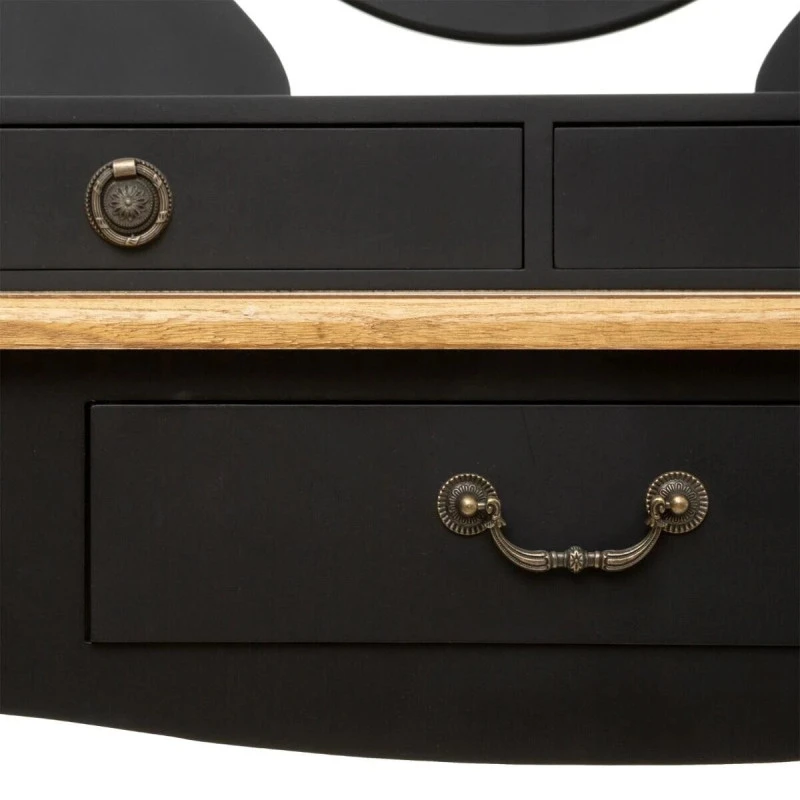 Coiffeuse Noire 3 Tiroirs Chrysa Atmosphera 7 Coiffeuse Noire 3 Tiroirs Chrysa Atmosphera – Image 5