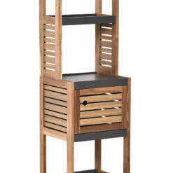 Colonne De Rangement 1 Porte En Acacia 5 Colonne De Rangement 1 Porte En Acacia -ATMOSPHERA || Intex || Demeyere Soldes colonne de rangement 1 porte en acacia 1