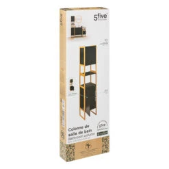 Colonne De Salle De Bain Noir Natureo 5Five -ATMOSPHERA || Intex || Demeyere Soldes colonne de salle de bain noir natureo 5five 3