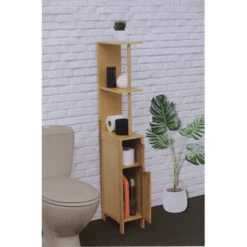 Colonne Salle De Bain étroite 2 Portes Mahé -ATMOSPHERA || Intex || Demeyere Soldes colonne salle de bain etroite 2 portes mahe 1