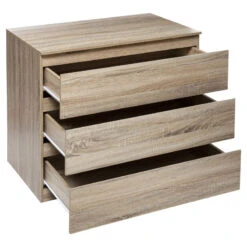 Commode 3 Tiroirs 78 Cm Dolo Naturel 5five -ATMOSPHERA || Intex || Demeyere Soldes commode 3 tiroirs 78 cm naturel 5five 1