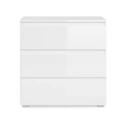 Commode 3 Tiroirs Capetown Blanc -ATMOSPHERA || Intex || Demeyere Soldes commode 3 tiroirs capetown blanc 4