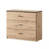 Commode 3 Tiroirs Nantes Noir Et Bois -ATMOSPHERA || Intex || Demeyere Soldes commode 3 tiroirs nantes noir et bois
