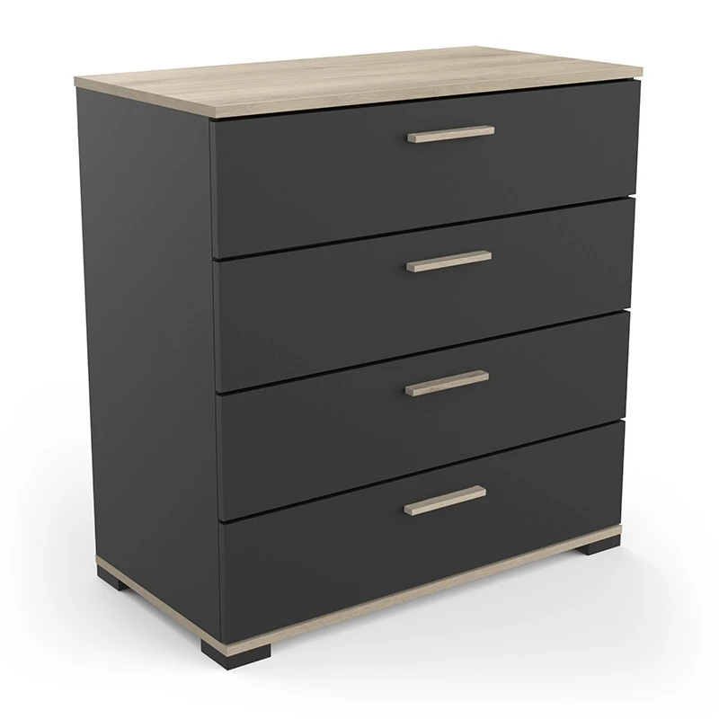 Demeyere Commode 4 Tiroirs Izzy Noir Et Bois 3 Demeyere Commode 4 Tiroirs Izzy Noir Et Bois