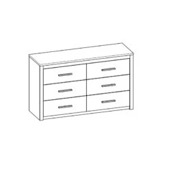 Demeyere Commode Kansas 6 Tiroirs -ATMOSPHERA || Intex || Demeyere Soldes commode colorado 6 tiroirs 2