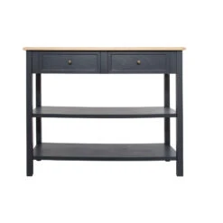 Console Damian Bois Gris Foncé Atmosphera -ATMOSPHERA || Intex || Demeyere Soldes console damian bois atmosphera 3