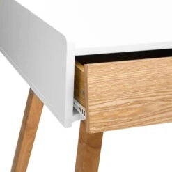 Console Sur Pieds Bois Elva Blanc Atmosphera -ATMOSPHERA || Intex || Demeyere Soldes console sur pieds bois elva blanc atmosphera 2