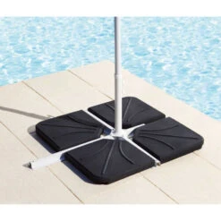 Dalle 25 Kg Pour Pied De Parasol En Croix Hespéride Noir -ATMOSPHERA || Intex || Demeyere Soldes dalle 25kg pour pied de parasol en croix hesperide noir 2